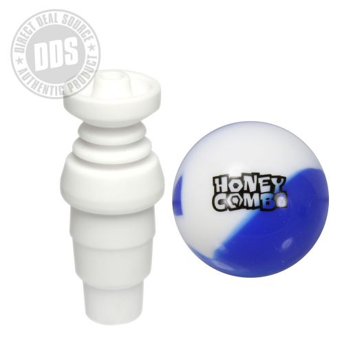 14mm 19mm 4-in-1 Male Medical Ceramic Nail + Free Honeycombz Silicone Ball