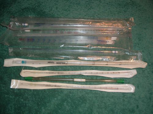 lab supplies 12 Pipettes. 1ml to 5ml unused, most in unopened wrappers.