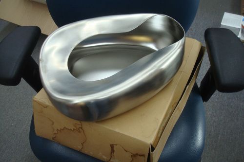 STAINLESS STEEL HOSPITAL BED PAN~NEW IN BOX.