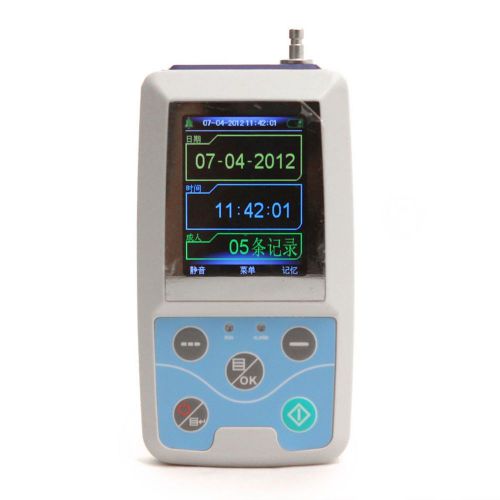 CE ABPM50 24 hours Ambulatory Automatic Blood Pressure Monitor NIBP +3cuffs +SW