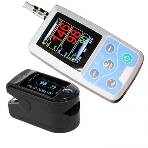24hours ambulatory blood pressure monitor abpm holter 3cuffs pulseoximeter spo2 for sale