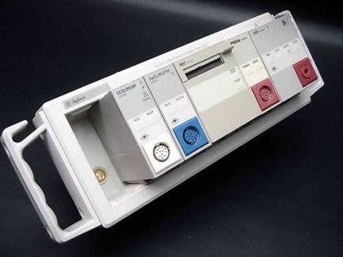 Hp agilent patient monitor module rack m1041a ecg/resp sp02/pleth rec-m1001a for sale