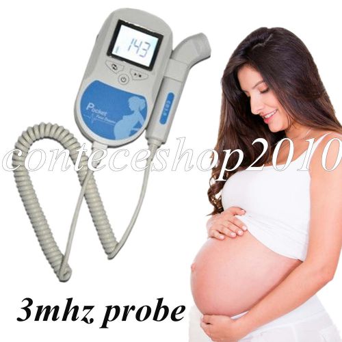 New fda fetal heart doppler/lcd back light + 3mhz probe , free gel, sonoline c1 for sale