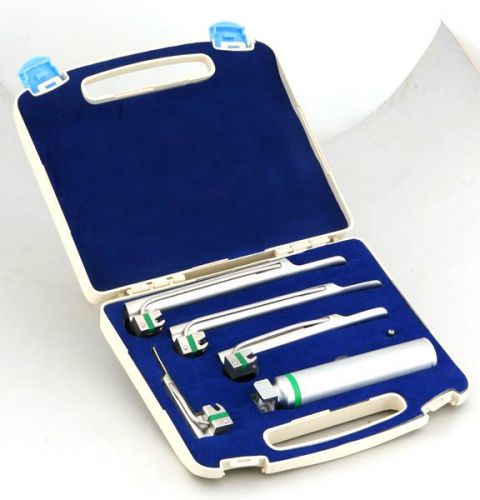 Miller fiberoptic led laryngoscope set-4 blades english profile for sale