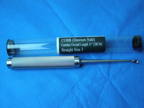 COBB(Dawson-Yuhal) Curette 11&#034; Size 3 Surgical Veterinary Spine Instruments