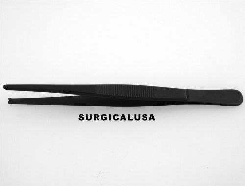 2 Thumb Tissue Forceps 1x2 Teeth 5.5&#034; Black Coated Surgical Instruments
