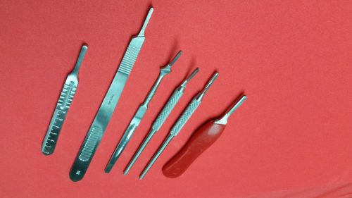 Premium Grade Set Of 6 Assorted Surgical Scalpel Blade Handles Instruments