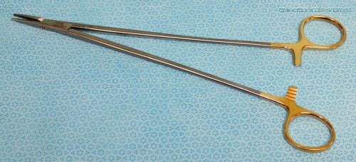 V. MUELLER DeBakey 9&#034; Needle Holding Forceps Gold Handle Tungsten Jaw CH2482