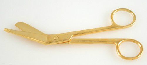 25 Pieces  Lister Bandage Scissors 4.5&#034; Surgical (Gold Plated)
