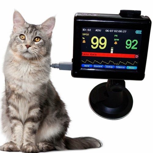 EMS Shipment CE Contec PM60A Veterinary Handheld SPO2 PR Monitor w/ Touch Screen
