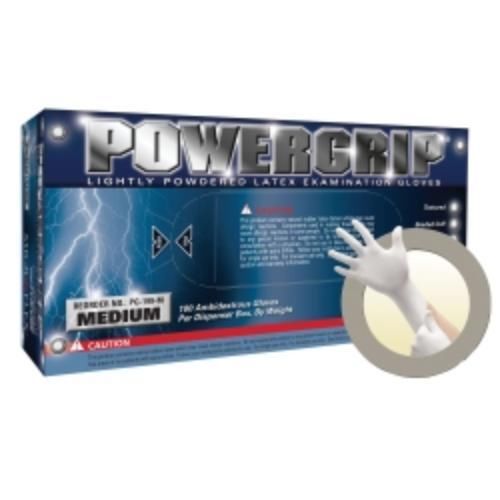 Micro flex pg-199-m powergrip lightly powdered latex gloves - medium (pg199m) for sale