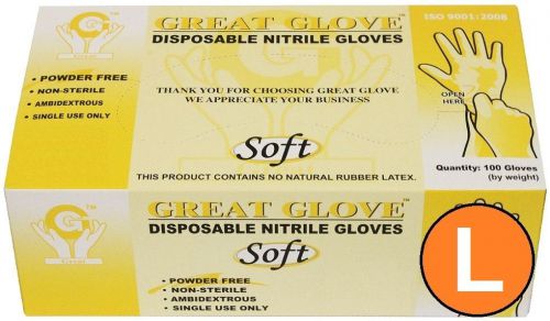 Soft nitrile gloves powder free large 1000 count for sale