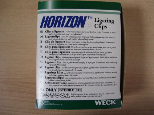 ! weck horizon 002200 6 med titanium ligating clips pr cartridge lot of 17cart. for sale