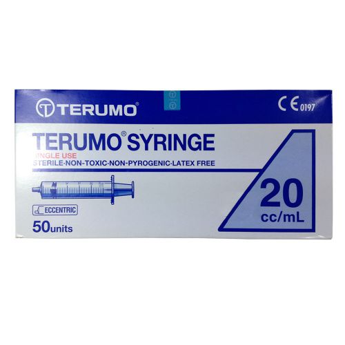 5 x 20ml Terumo Syringe Luer Eccentric tip Hypodermic Needle Sterile Latex Free