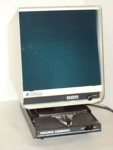 Micro design model 925 microfiche reader, vintage microfiche reader for sale