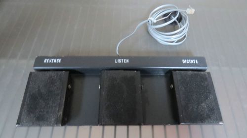 Dictation Foot Pedal--Reverse, Listen, Dictate Pedals.   With cord jack connect