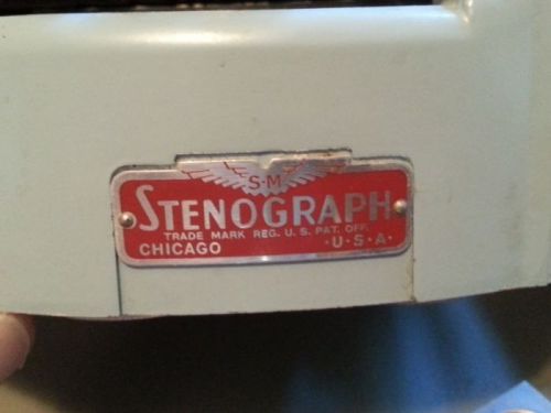 STENOGRAPH SM CHICAGO USA VINTAGE SECRETARY DESK ITEM WORKS GREAT ORIG CASE INK