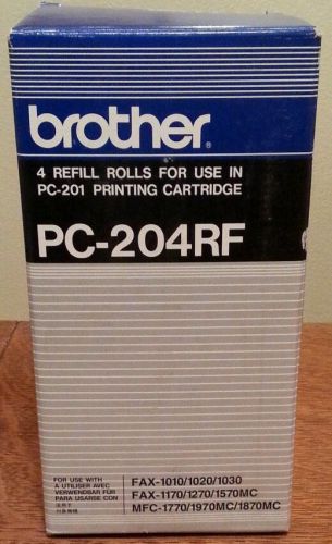 NEW GENUINE 4 Pack Brother PC-204RF Refill Rolls for use in PC-201 NIB