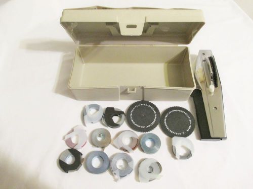 Vintage dymo 1575 executive 3 chrome tapewriter+tapes office labeling storage for sale