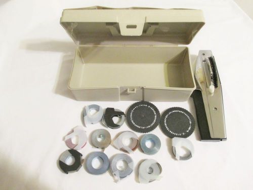 VINTAGE DYMO 1575 Executive 3 Chrome Tapewriter+Tapes Office Labeling Storage