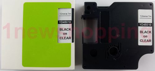 Great Quality Black on Clear Label Tape Compatible for DYMO D1 45010 S0720500