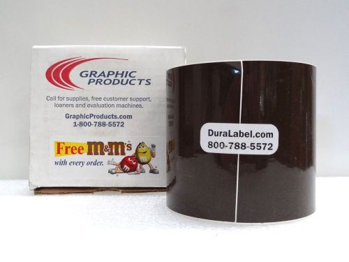 NIB GRAPHIC PRODUCTS DURALABEL 84-3012 4&#034;X140&#039; BROWN 3.0 MIL VINYL TAPE