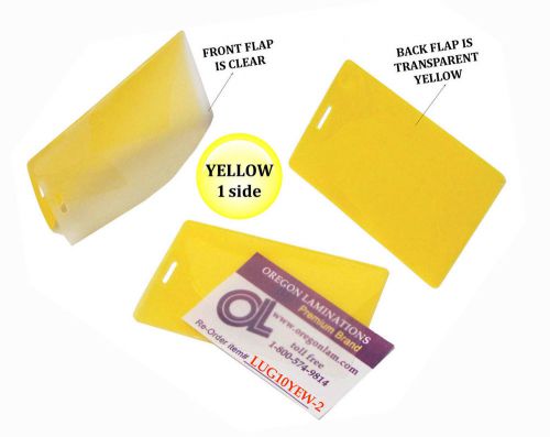 Qty 200 Yellow/Clear Luggage Tag Laminating Pouches 2-1/2 x 4-1/4