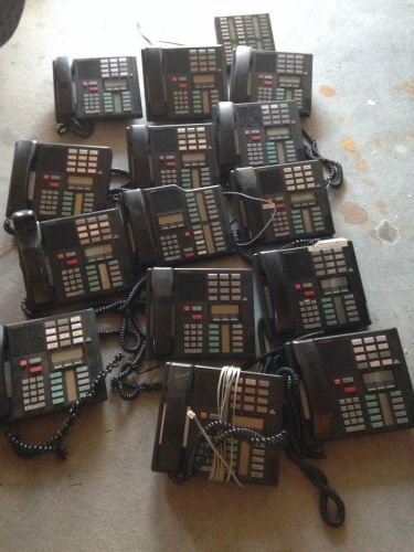 Lot of 14 Norstar Nortel Telecom Black Business Phones