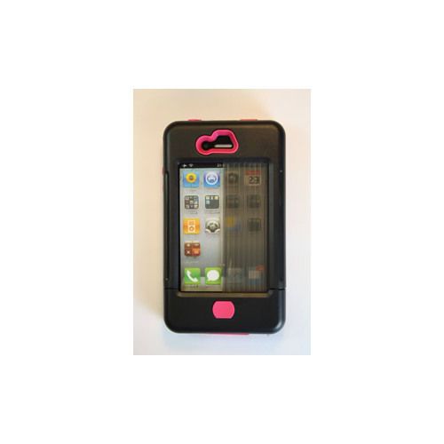 Sharkeye cases sc-rc-4pk  iphone 4 case black w/ pink accents for sale