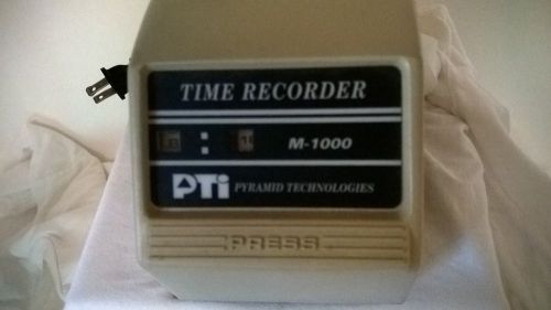 Time Clock Pyramid PTI Model 1000 Time Recorder Payroll Stamp 110v Fast Shipping