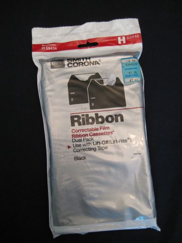 Smith Corona Correctable Film Ribbon Cassettes - Dual Pack - Black H63446