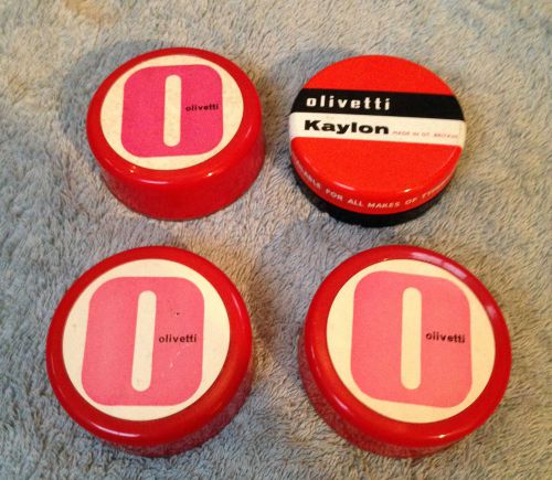 4 Vintage Olivetti 13mm Black &amp; Red Kaylon Ribbons Superfine Medium RARE