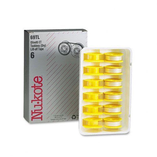 NEW Nu-kote Model 69TL Lift-Off Tapes, Pack Of 6