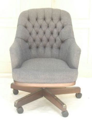 Chesterfield-Esque Tufted Wool Office Chair
