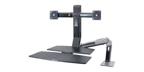 Ergotron workfit mfg. part: 24-316-026 - a dual monitor sit stand workstation for sale