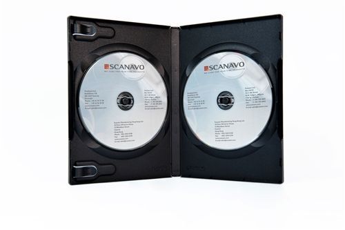 SCANAVO 100 pcs Standard Black/Gray Double Amaray DVD Case (BRAND NEW)