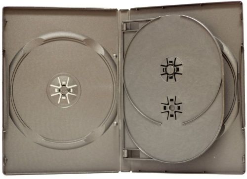 New 10 standard black quad 4 disc dvd cases for sale