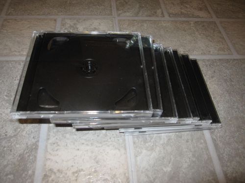 5PCS 10.4mm Standard Black Double 2 Discs CD Jewel Case