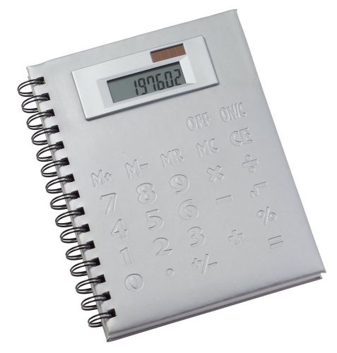 Miles kimball calculator notebook, silver  for sale
