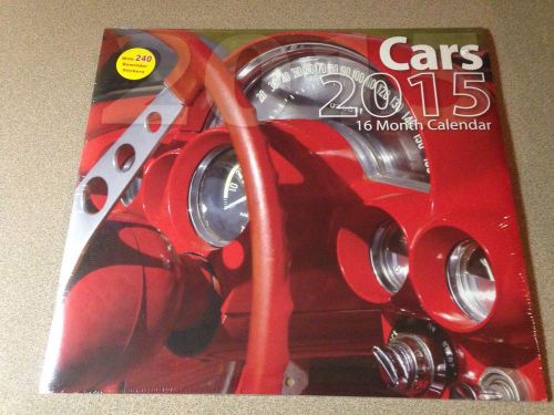 2015 Cars calendar-16 month-includes 240 reminder stickers-NEW!
