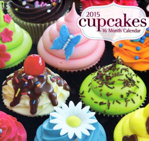 Cupcakes - 2015 16 Month  WALL CALENDAR - 12x11 - NEW 2015