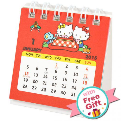 2015 hello kitty desk mini calendar ss-size sanrio japan for sale