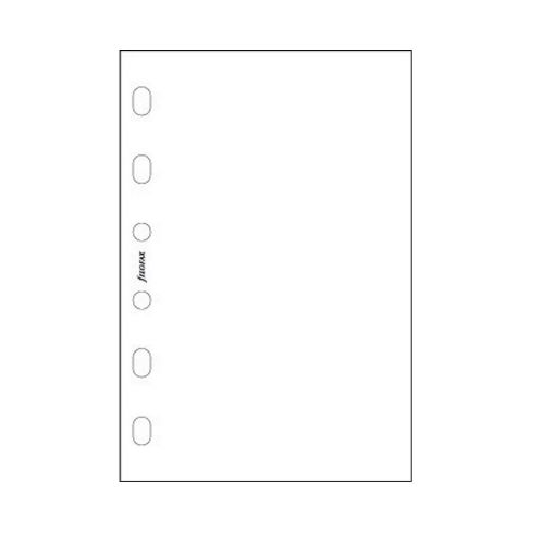 Filofax pocket white plain notepaper organiser insert accessory refill 212405 for sale