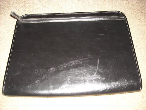 HUGE BLACK LEATHER BUXTON FILE PORTFOLIO !!!