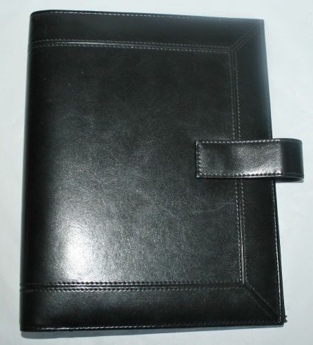 CLASSIC BLACK Simulated Leather Day Planner 7 ring binder by DAY-TIMER 1.125&#034;