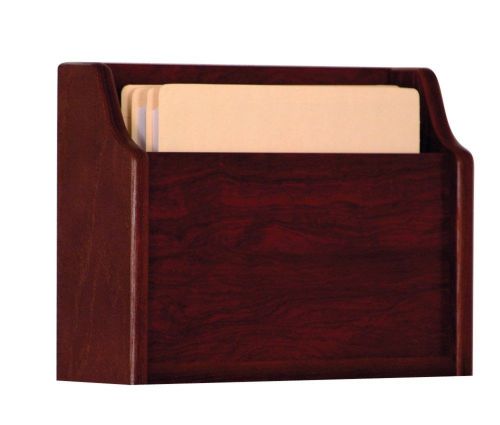 Wooden Mallet Deep Pocket File Holder, Letter Size, Mahogany