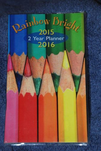 Rainbow Bright 2 Year 2015-2016 Pocket Planner Calendar Vinyl Cover Organizer