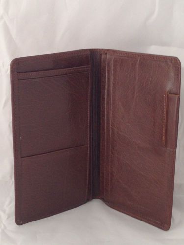 Pocket Day-Timer Senior Wallet Antique Calf Leather Day Planner MGM Monogram USA