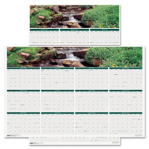 House Of Doolittle Waterfalls of the World Yearly Wall Calendar 24&#034;x37&#034;
