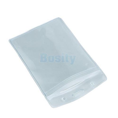 12 business id credit card badge holder clear plastic pouch case 12.5 x 8cm for sale